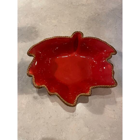 Temptations by Tara Harvest Leaf 1.0Qt Casserole Serving Dish 11x9.5x2.5 New - Picture 1 of 9